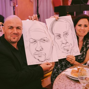 Mărturii caricatură la nunta Dianei şi a lui Gabriel, 24 august 2014 – Suceava