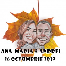 Caricaturistul BOA la nunta lui Ana Maria și Andrei, Suceava, 2019