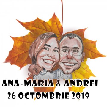 Caricaturistul BOA la nunta lui Ana Maria și Andrei, Suceava, 2019